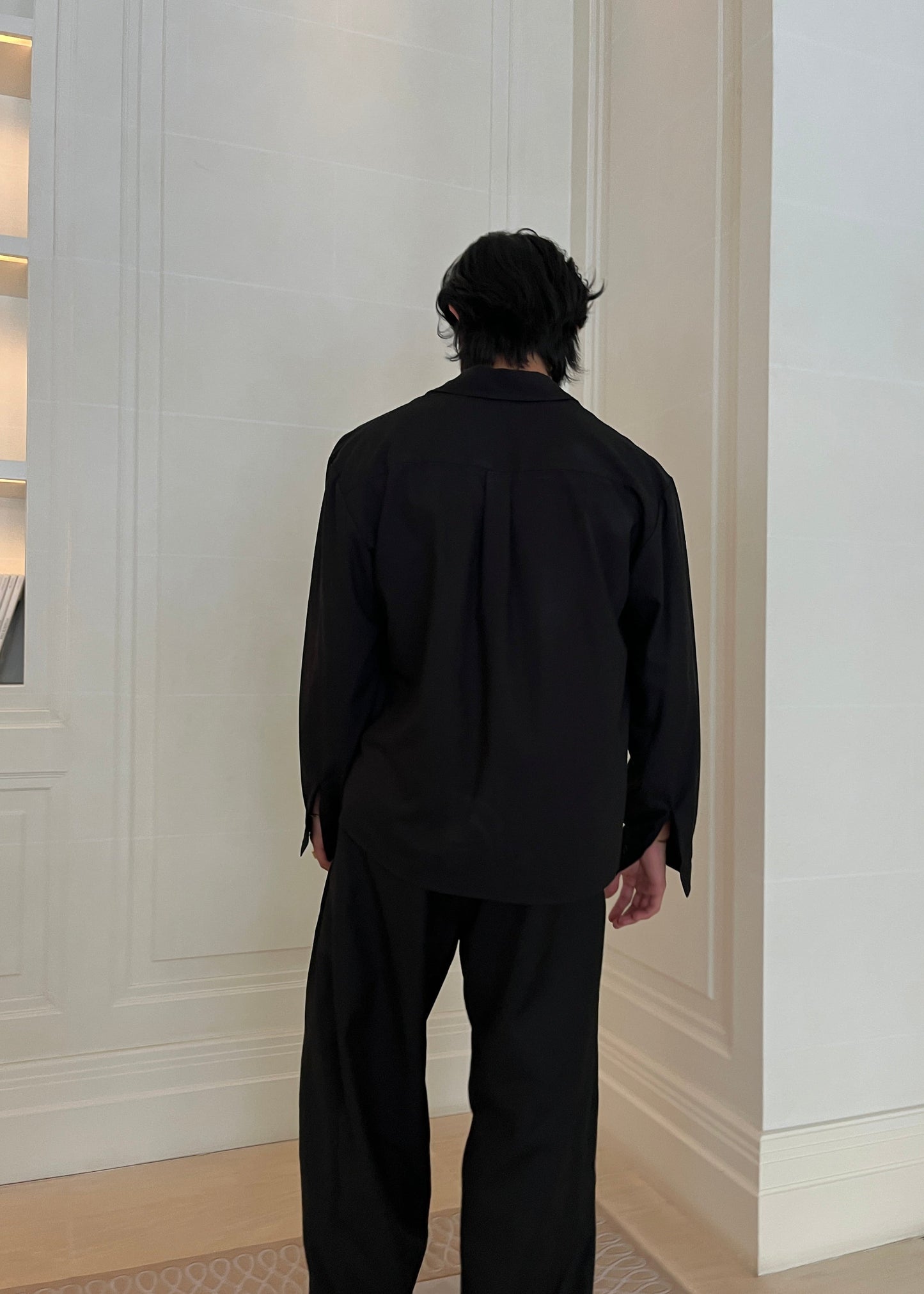 Relaxed Black Poet Shirt