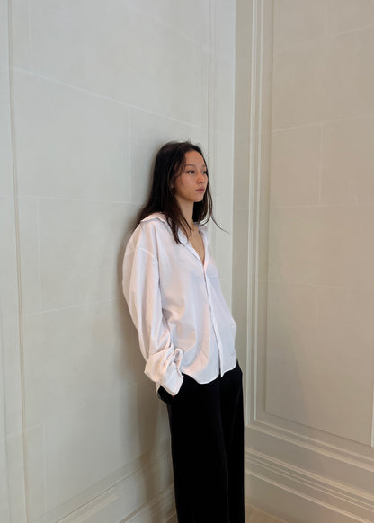 White poet shirt sleeve detail