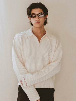 Heavy Cropped Polo - Champagne