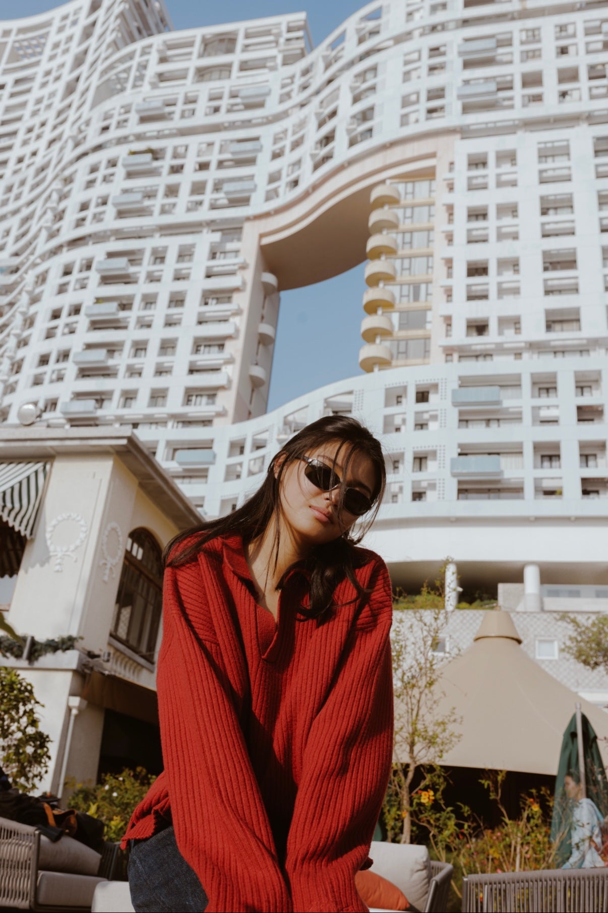Heavy Cropped Polo - Red